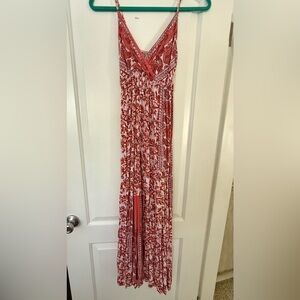 Pink maxi, flowy dress